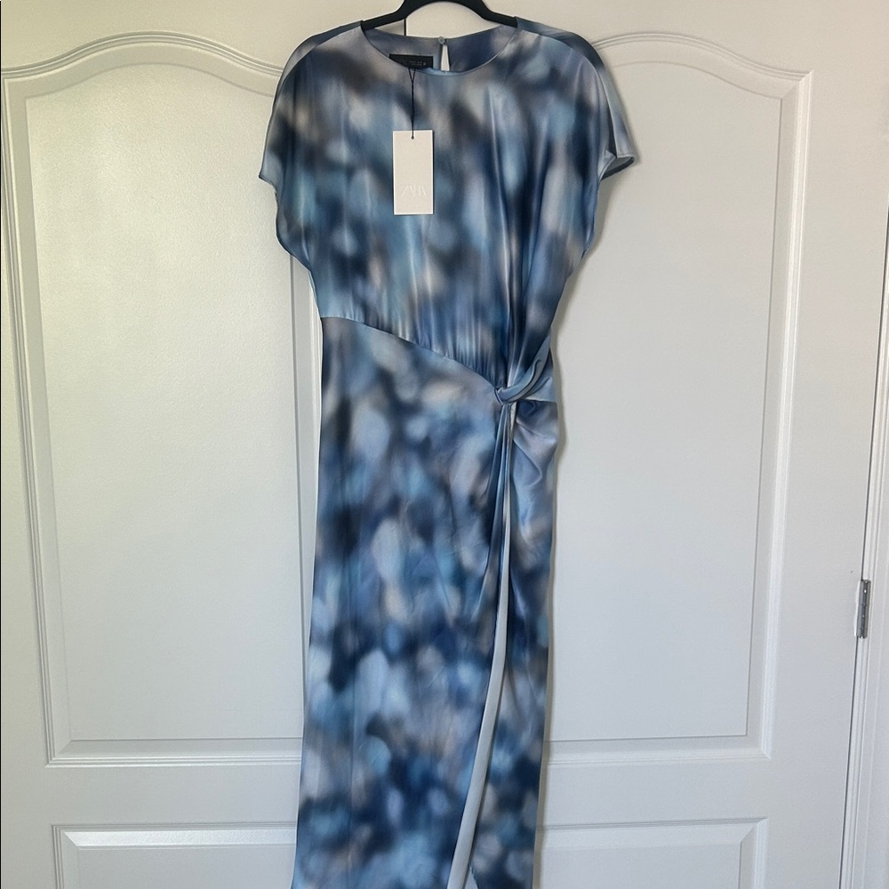 Zara Blue Tie-Dye Maxi Dress